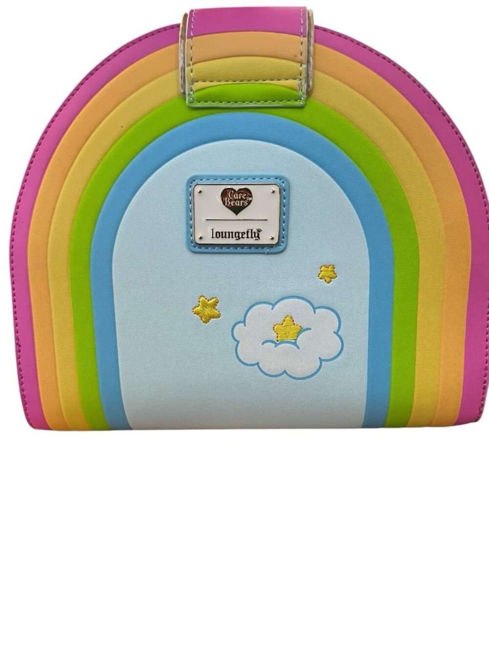 Loungefly Carebears Rainbow Swing Cross Body Bag Purse Yellow Care Bear NWT - Picture 3 of 7
